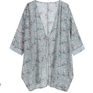 NWOT Chiffon Floral Kimono